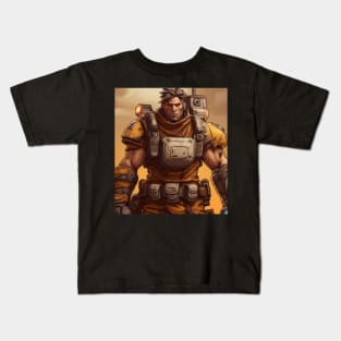 Post Apocalyptic Survivor In Heavy Armor Kids T-Shirt